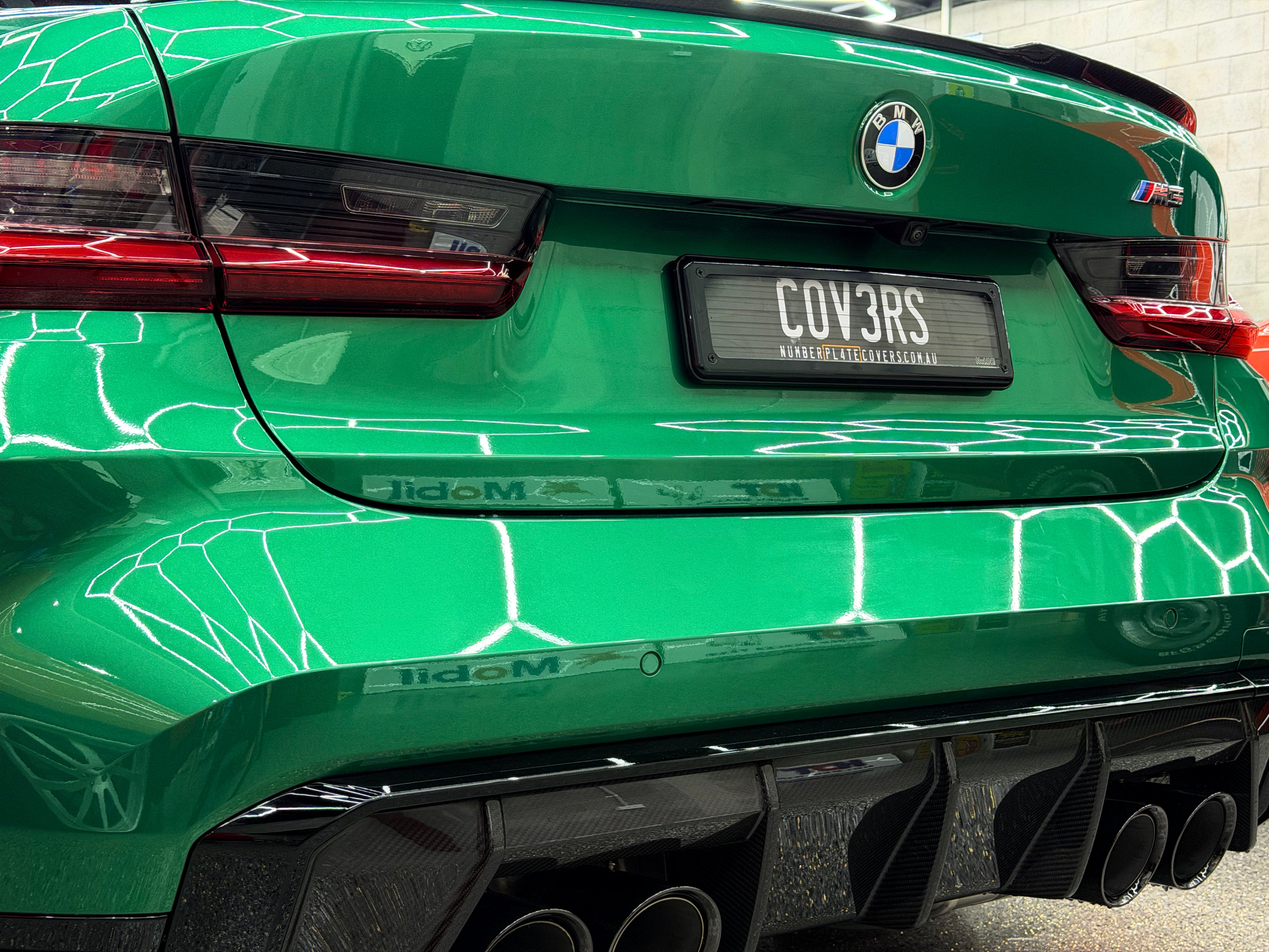 Nuline Slimline Number Plate Covers with Pinstripe