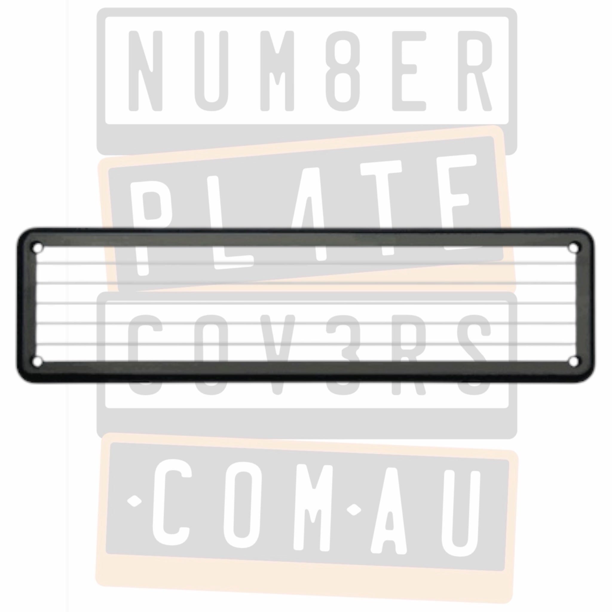 Kingpin Slimline Number Plate Covers with Pinstripe