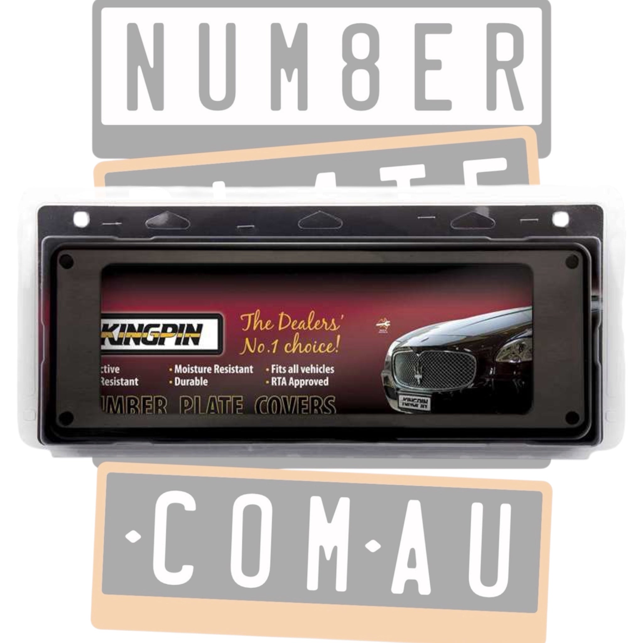 Kingpin 5 Digit Standard Number Plate Covers KP25
