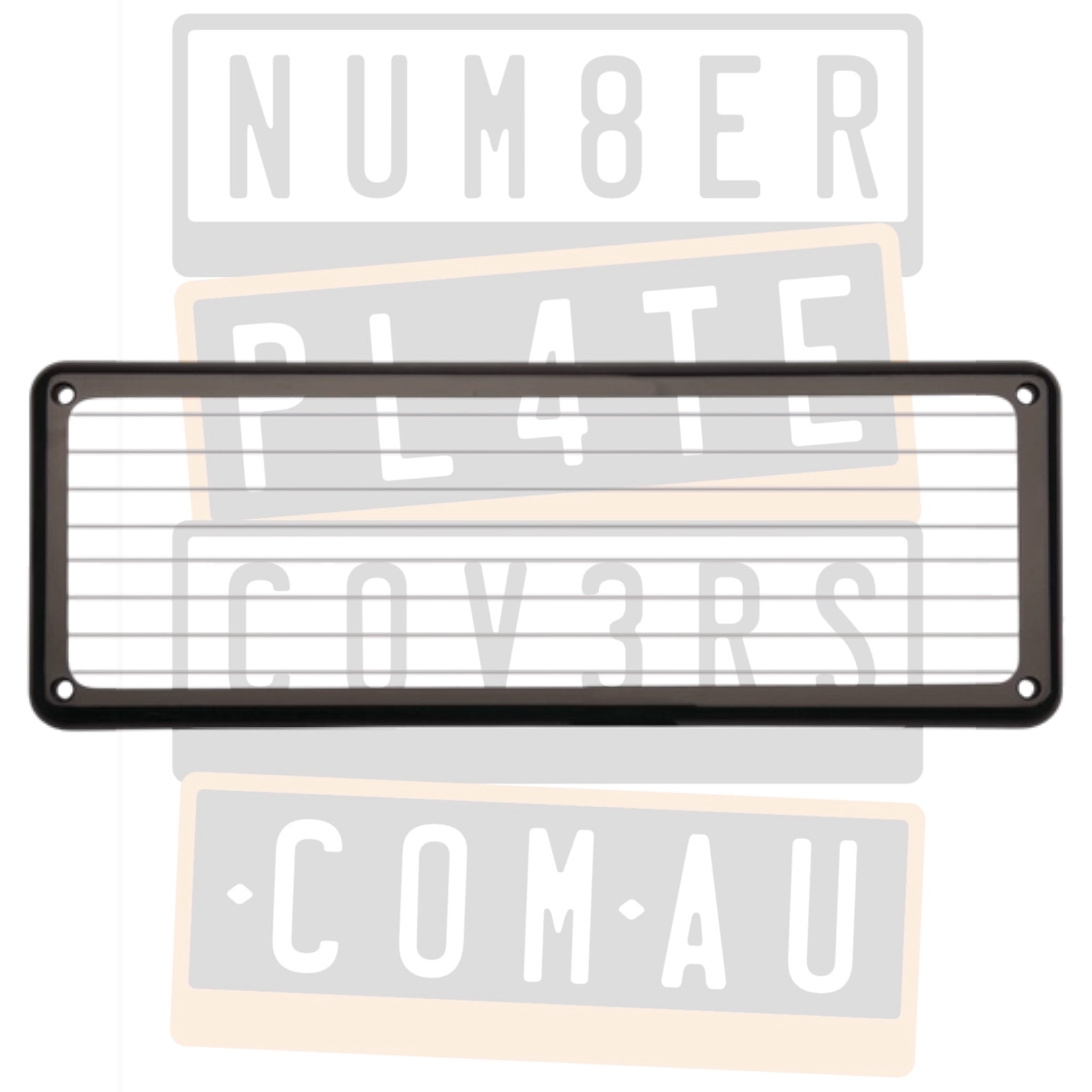 Kingpin Slimline/ Standard Combo Number Plate Covers with Pinstripe
