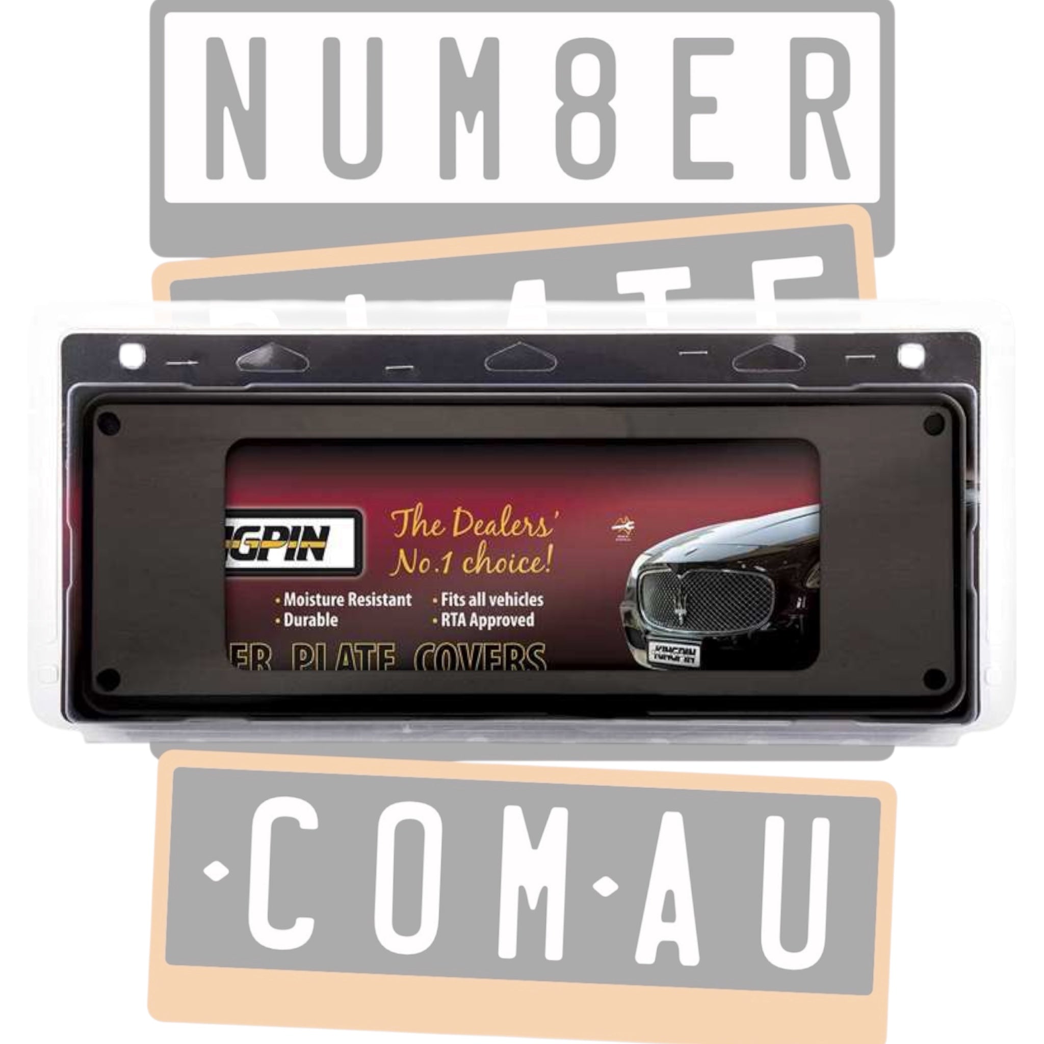 Kingpin 3-4 Digit Standard Number Plate Covers KP24